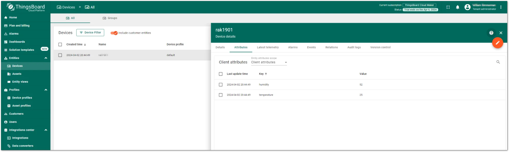 Node data